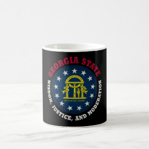 TAZA DE CAFÉ BANDERA ESTATAL DE GEORGIA PEACH