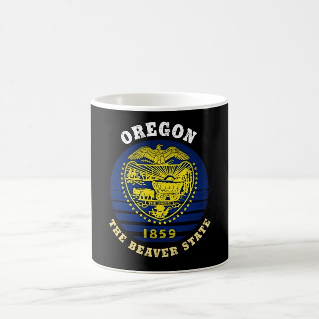 TAZA DE CAFÉ BANDERA ESTATAL DE OREGON BEAVER (Centro)