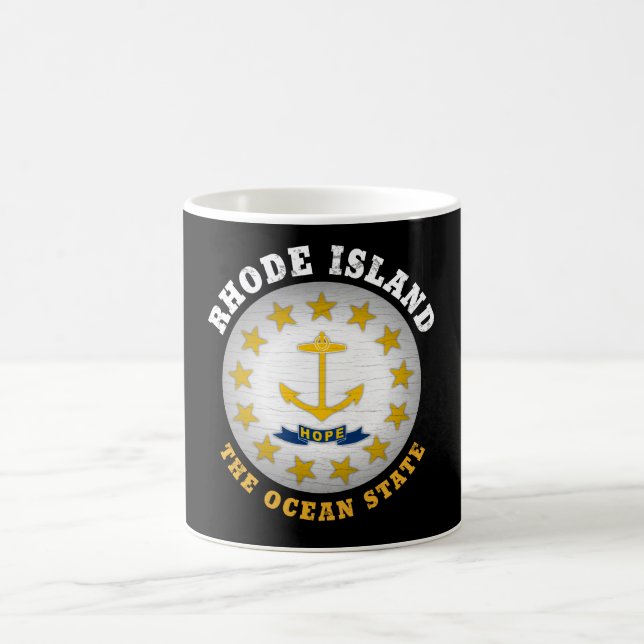 TAZA DE CAFÉ BANDERA ESTATAL DE RHODE ISLAND OCEAN (Centro)