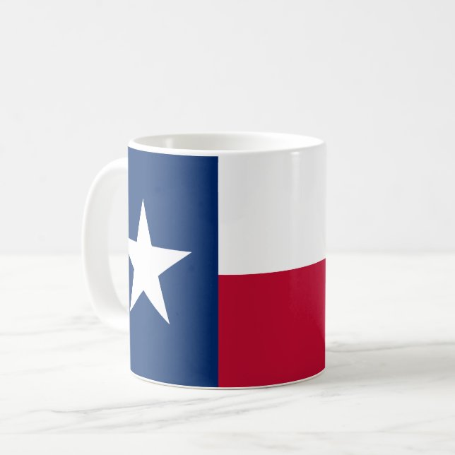 Taza De Café Bandera Estatal de Texas (Texas) (Anverso izquierdo)