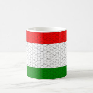 Taza De Café Bandera estilizada de Hungría