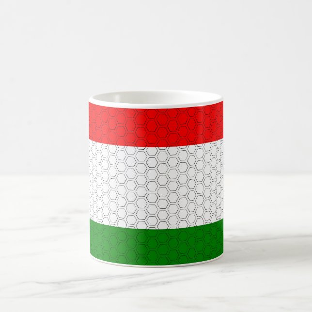 Taza De Café Bandera estilizada de Hungría (Centro)