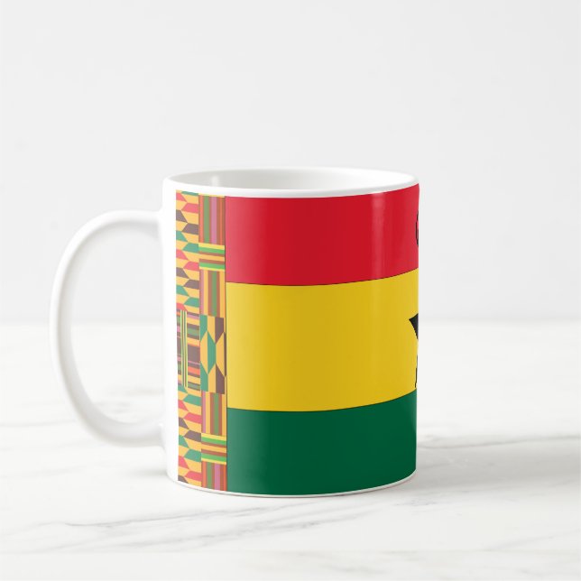 Taza De Café Bandera Estrella Negra de Ghana (Izquierda)