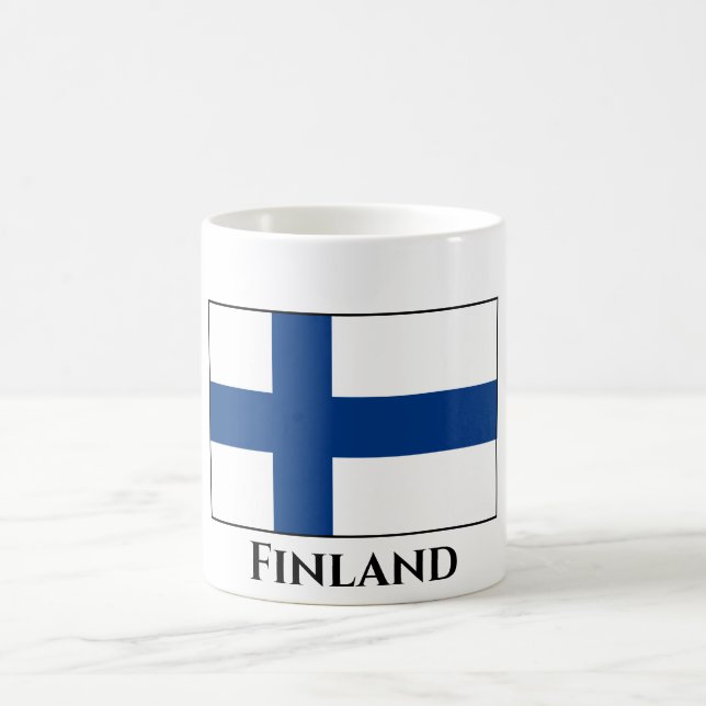 Taza De Café Bandera finlandesa (Centro)