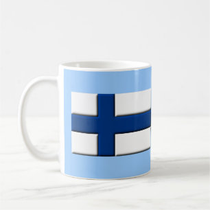 Taza De Café Bandera finlandesa Suomi Mug