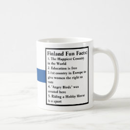 Taza De Café Bandera finlandesa y hechos divertidos