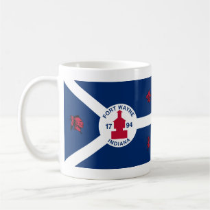 Taza De Café Bandera Fort Wayne, Indiana Coffee Mug