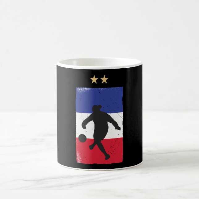 Taza De Café Bandera Francesa de Futbol de Jersey (Centro)