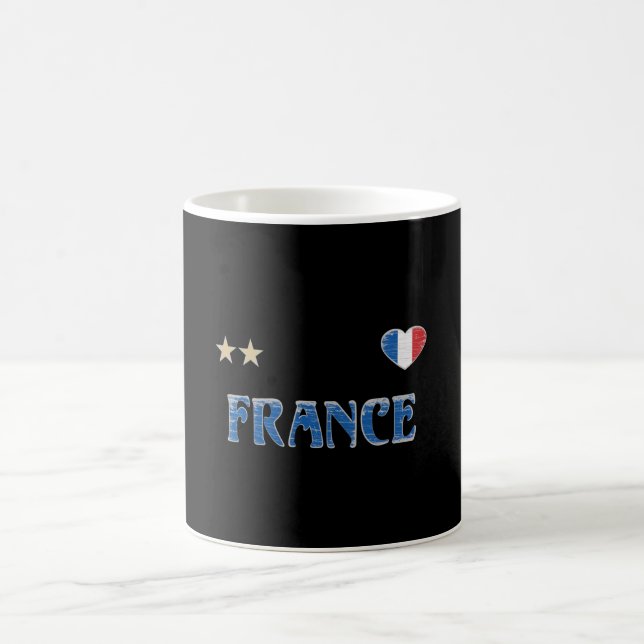 Taza De Café Bandera francesa de la camiseta de hinchas de fútb (Centro)
