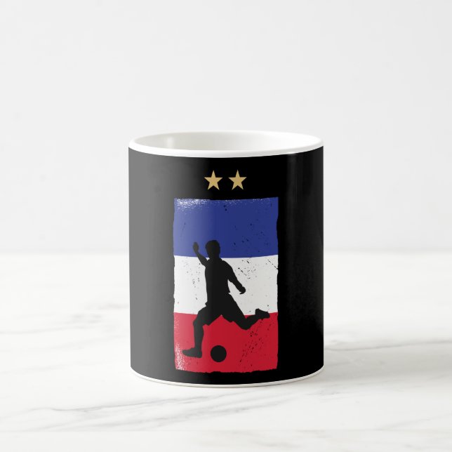 Taza De Café Bandera francesa de la camiseta de hinchas de fútb (Centro)