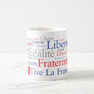 Taza De Café Bandera francesa - Liberté, Égalité, Fraternit