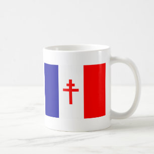 Taza De Café Bandera francesa libre de las fuerzas