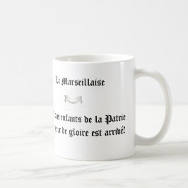 Taza De Café Bandera Francesa & Título del Himno Nacional & Alg