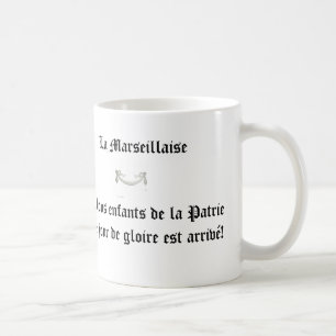 Taza De Café Bandera Francesa & Título del Himno Nacional & Alg