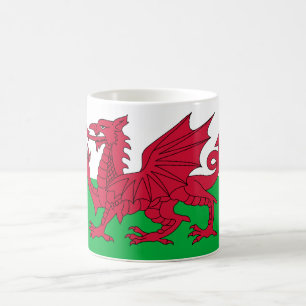 Taza De Café Bandera galesa (Gales) (Dragón galés)