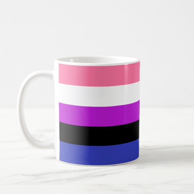 Taza De Café Bandera Genderfluid (Izquierda)