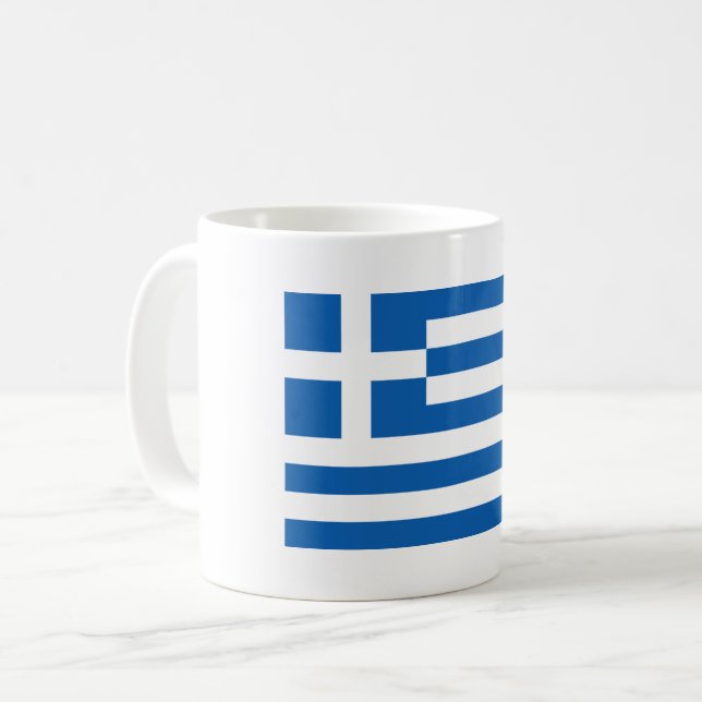 Taza De Café Bandera griega (Anverso izquierdo)