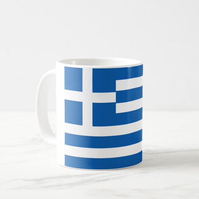 Taza De Café Bandera (griega) de Grecia (Anverso izquierdo)