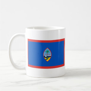 Taza De Café Bandera Guam ~ Mapa Mug