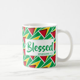 Taza De Café BANDERA GUYANA Bendición Escritura Cristiana Perso