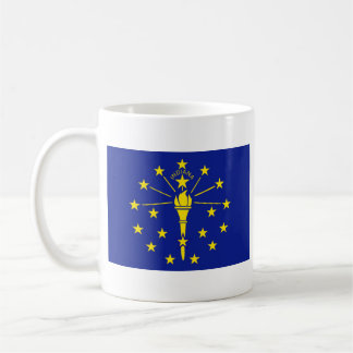 Taza De Café Bandera Indiana + mapa de la música