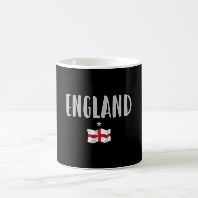 Taza De Café Bandera inglesa del hincha de fútbol de Inglaterra (Centro)