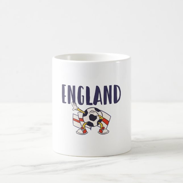 Taza De Café Bandera inglesa del hincha de fútbol de Inglaterra (Centro)