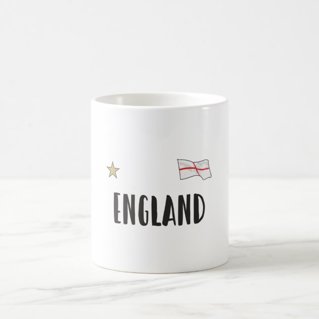 Taza De Café Bandera inglesa del hincha de fútbol de Inglaterra (Centro)