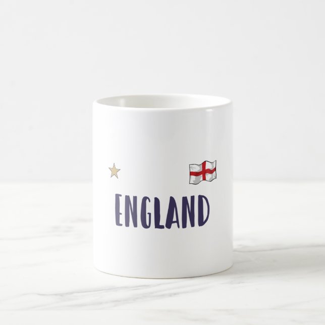 Taza De Café Bandera inglesa del hincha de fútbol de Inglaterra (Centro)
