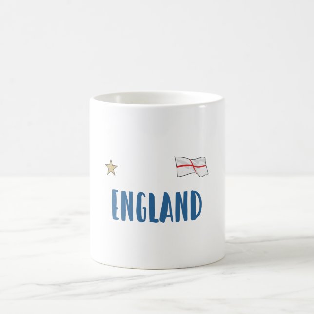 Taza De Café Bandera inglesa del hincha de fútbol de Inglaterra (Centro)
