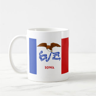 Taza De Café Bandera Iowan + Mapa Mug