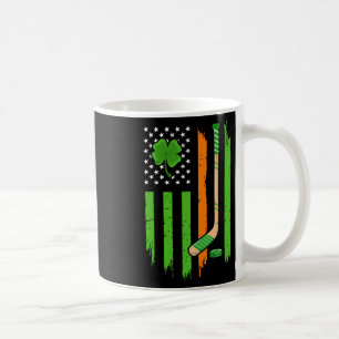 Taza De Café Bandera irlandesa Afortunado Trébol Amante Hockey