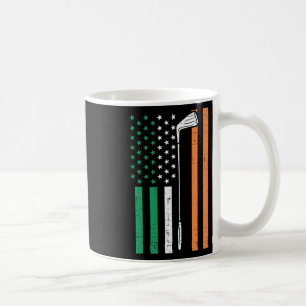 Taza De Café Bandera irlandesa de EE. UU. Golf Vintage St Patri