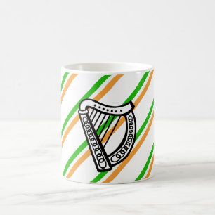 Taza De Café Bandera irlandesa de las rayas