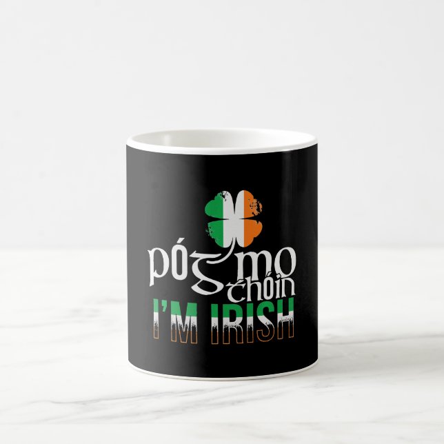 Taza De Café Bandera irlandesa Pog Mo Thoin (Centro)