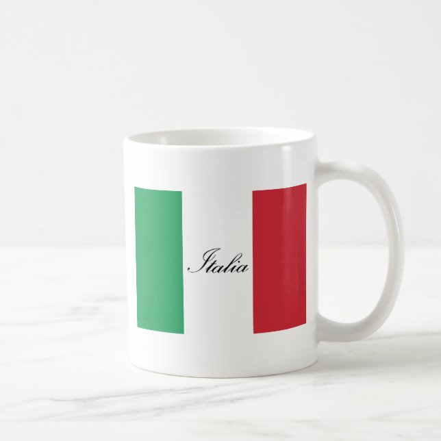 Taza De Café Bandera italiana - bandera de Italia - Italia (Derecha)