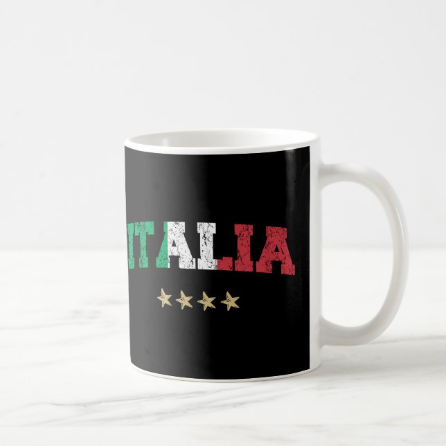 Taza De Café Bandera italiana de hincha de fútbol de camiseta d (Derecha)