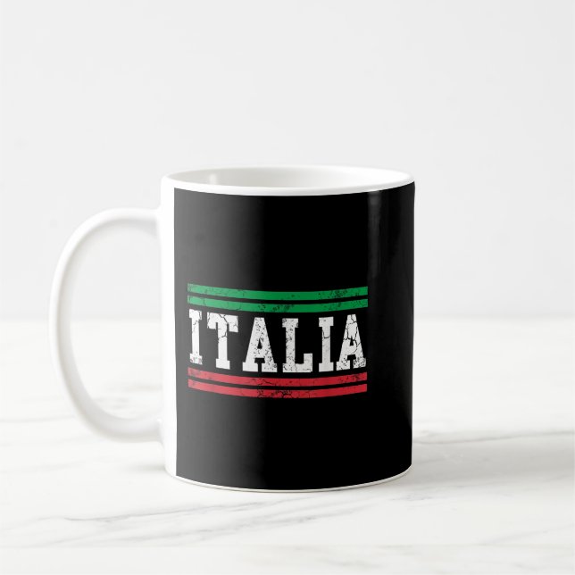 Taza De Café Bandera italiana Italia Hombres con problemas de c (Izquierda)