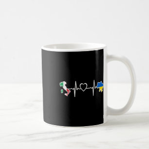 Taza De Café Bandera italiana ucraniana - Ucrania Italia Latido