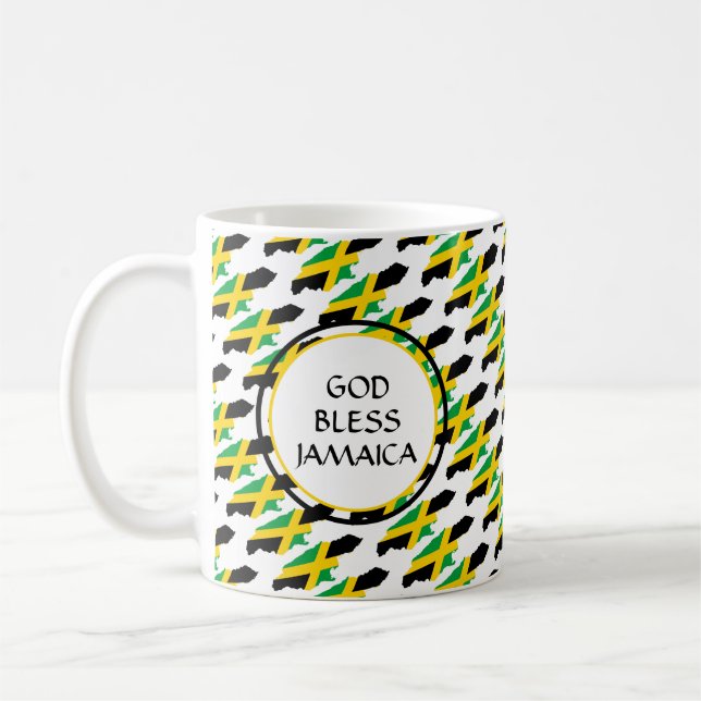 Taza De Café Bandera JAMAICA Personalizado patriótico Monograma (Izquierda)