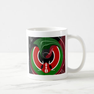Taza De Café Bandera keniana fluida: Un diseño moderno