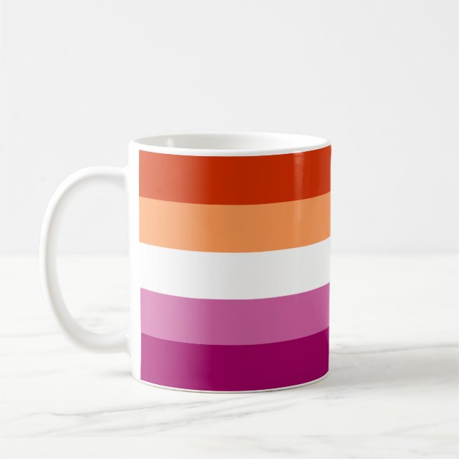Taza De Café Bandera lesbiana (Izquierda)