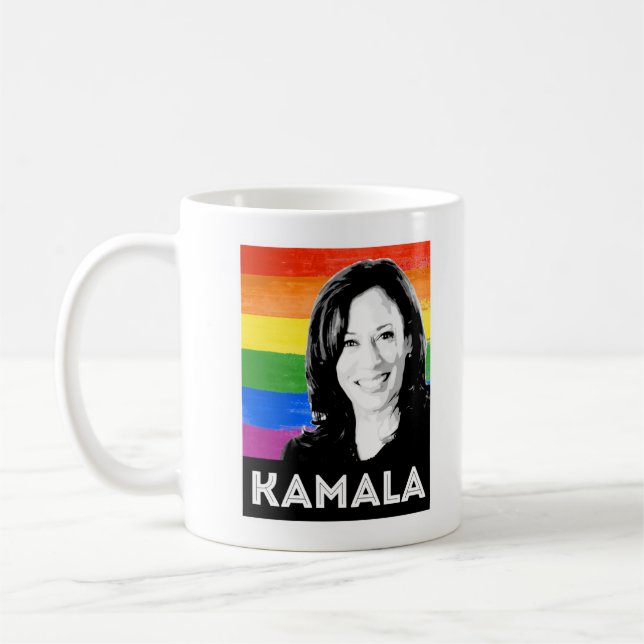 Taza De Café Bandera LGBT - KAMALA HARRIS 2020 (Izquierda)