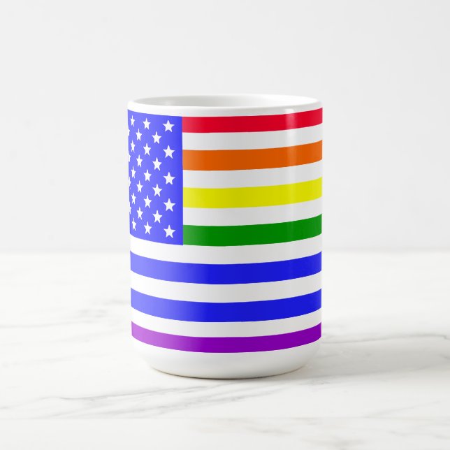 Taza De Café Bandera Lgbt USA (Centro)