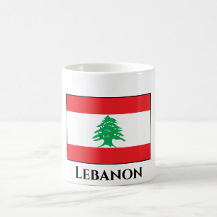 Taza De Café Bandera libanesa