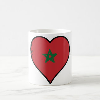 Taza De Café Bandera marroquí del corazón de Marruecos