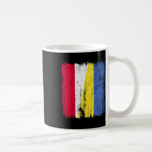 Taza De Café Bandera media de Polonia Ucrania Herencia polaca u