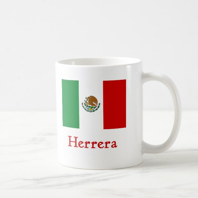 Taza De Café Bandera mexicana de Herrera (Derecha)