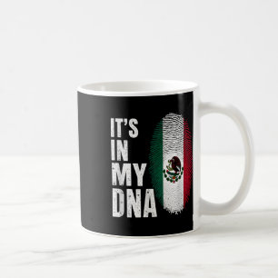 Taza De Café Bandera Mexicana México está en mi Adn