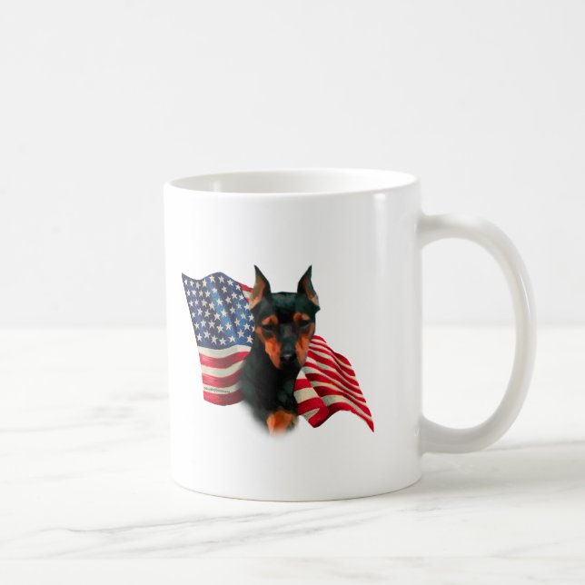 Taza De Café Bandera Miniature Pinscher (blk) (Derecha)